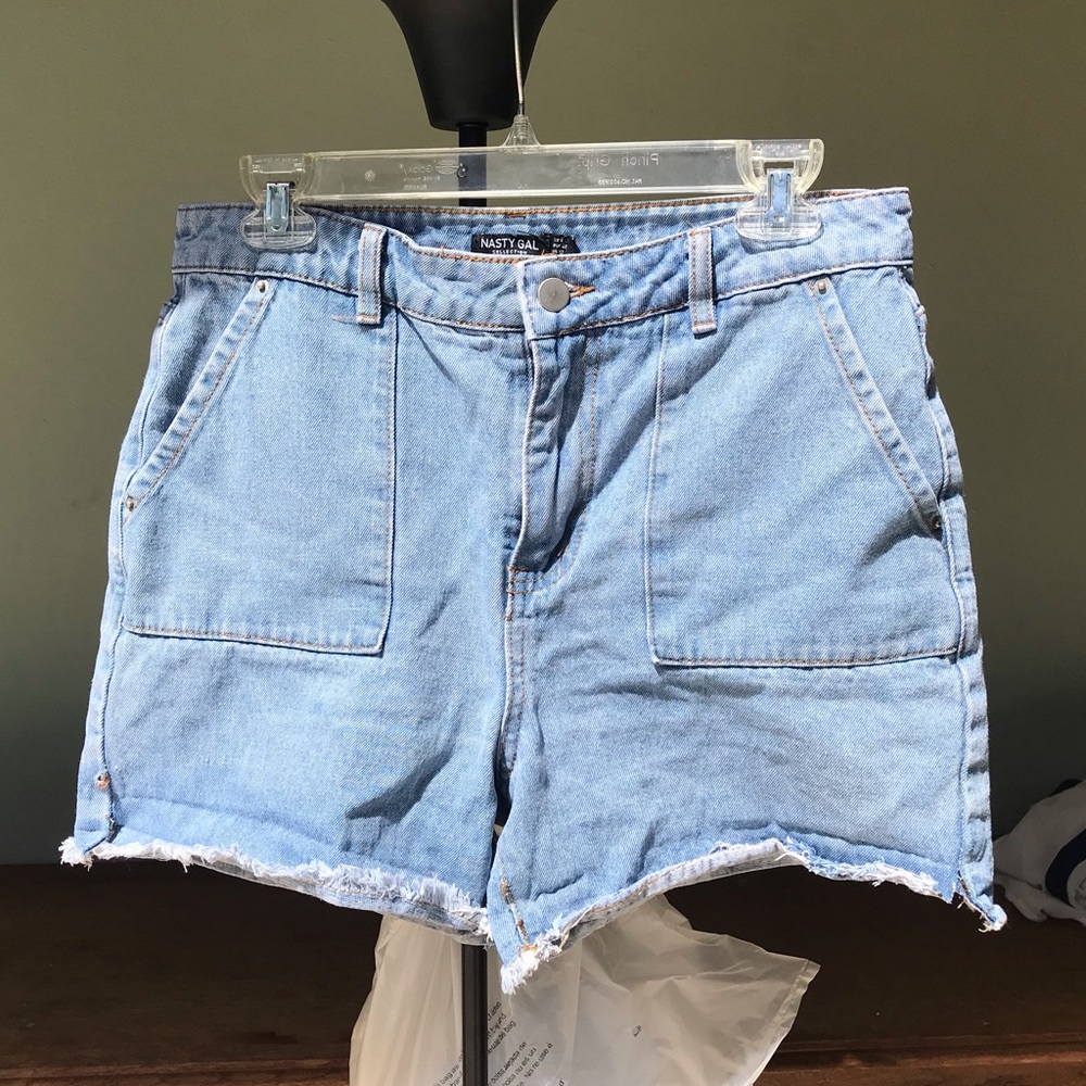 NASTY GAL high waisted jean shorts